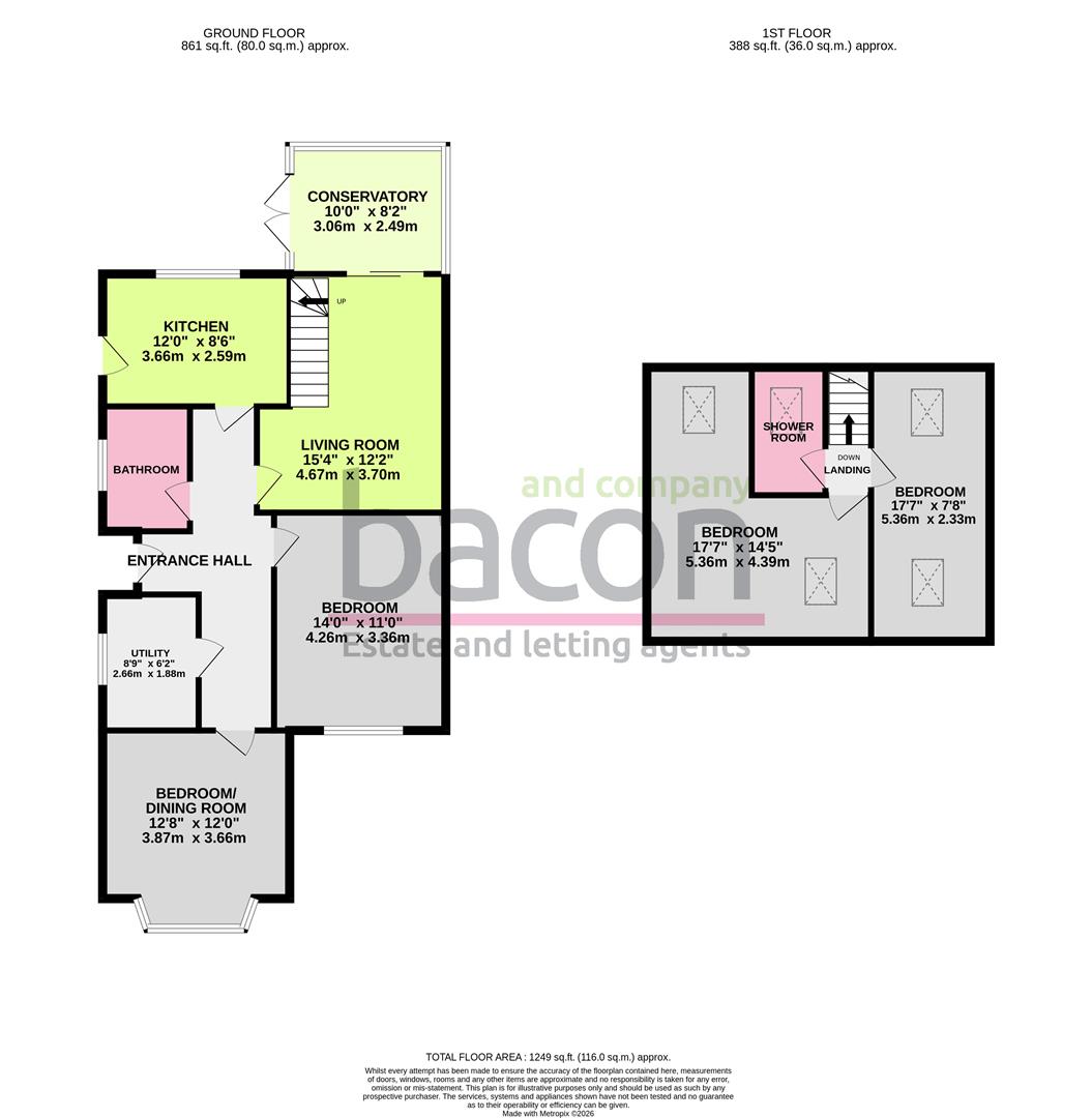Floor Plan | Bungalow - Semi Detached | Leeward Road, Worthing, BN13 | For Sale
